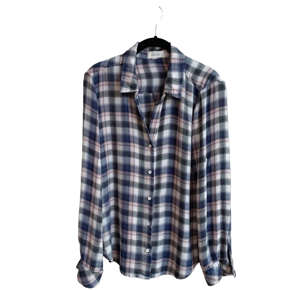 Bella Dahl plaid flannel button down, size L